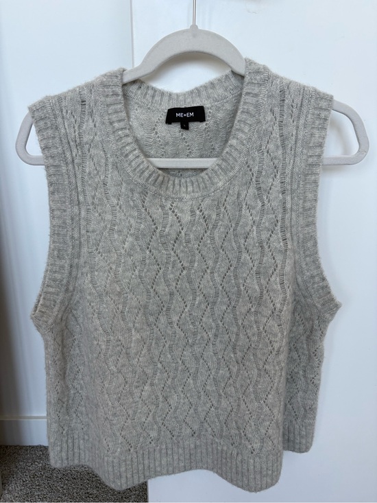 ME+EM Sweaters - ME+EM Cashmere (75%) Knit Vest grey melange sz L